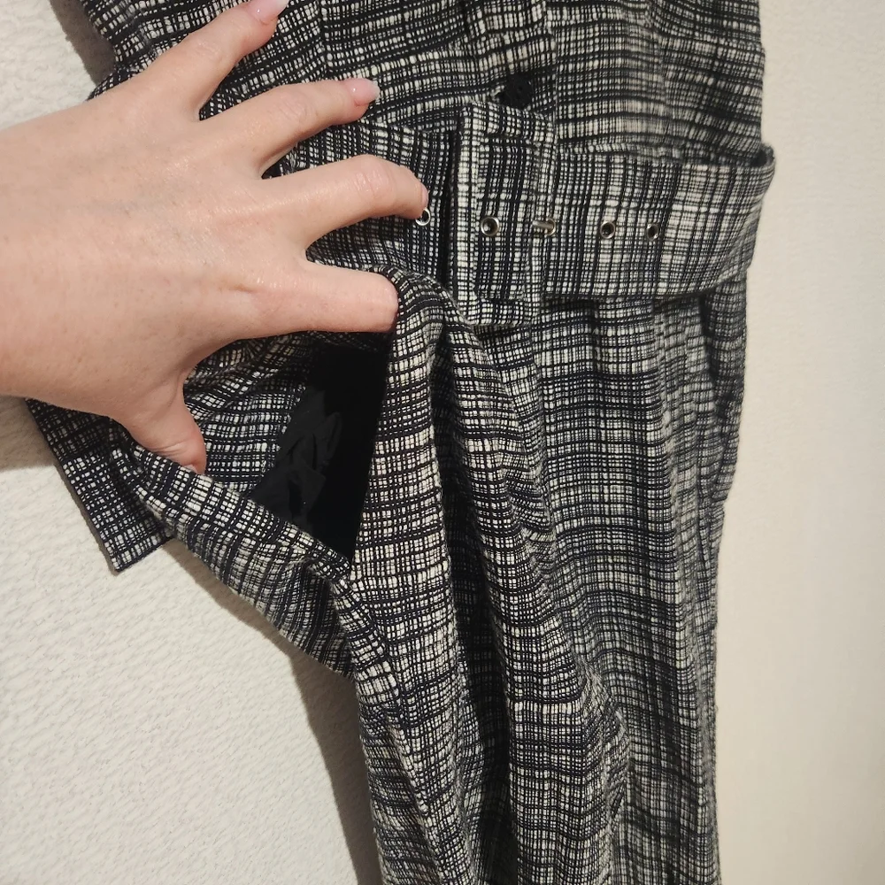 Maeve Anthropologie Sleeveless Plaid Jumpsuit Belted Size 0P - Picture 7 of 10